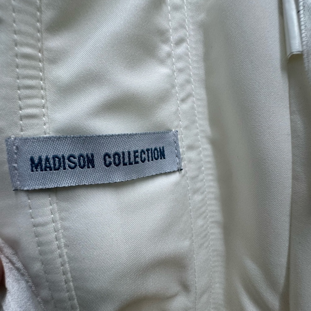 Madison Collection Ivory Satin Wedding Gown – Style 5519 – Size 8 – Corset Back - Picture 8 of 15